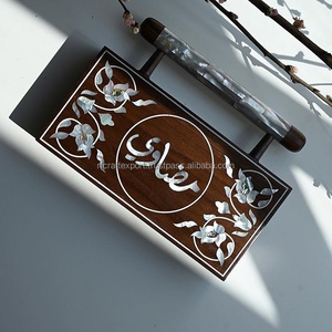 Monedero de noche de Material de piel de lujo con incrustaciones de perlas madre patrón de caligrafía árabe mango de perlas monedero de boda bolso de hombro - Product Image 4