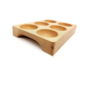 Wooden <b>Egg</b> Holder Rack with 6 Cups <b>Eco</b>-Friendly Kitchen Storage Dishwasher & Freezer Safe - Product Image 3