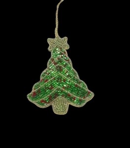 Adorno Navideño Colgante Zari – Decoración de Pared y Puerta con Bordado de Cuentas, Decoración Festiva, Artesanía India Zardozi - Product Image 3