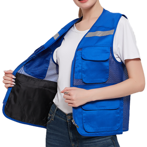 Chaleco de Seguridad Reflectante de Alta Visibilidad Clase 2, Múltiples Bolsillos, Malla Transpirable, Cierre de Cremallera, Impermeable, Logotipo Personalizado OEM, para Carretera - Product Image 4