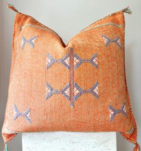 Gorgeous White Moroccan Cactus Silk Cushion Covers Pure Sabra <b>Pillow</b> <b>Decorative</b> Cushions Handmade Moroccan Abstract <b>Pillow</b> - Product Image 3