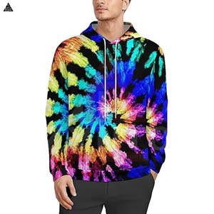 Premium Style Mens Tie Dye <b>Hoodies</b> High Quality Basic Cotton Blended Tie Dye Print Solid Pattern All Size Winter Season <b>Hoodies</b> - Product Image 5