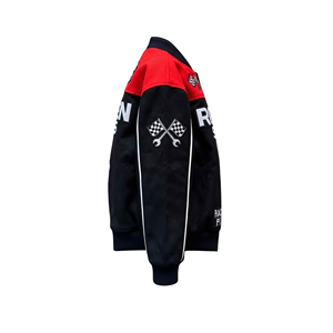 Unisex Rohzen Sports Racing Varsity <b>Bomber</b> <b>Jacket</b> % Cotton Anti-Uv Embroidered Patch Motorsport Team Snap Button Streetwear - Product Image 4