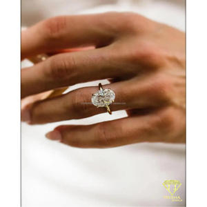 Oval Cut Moissanite <b>Ring</b> <b>Solitaire</b> Engagement <b>Ring</b> 925 Sterling <b>Silver</b> Luxury Wedding Jewelry Classic Design For Women - Product Image 4