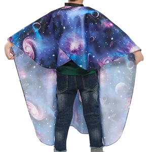Cape de coiffure Galaxy Print en polyester résistante à l'eau, pour barbier, salon, coupe de cheveux, coiffage, protection, tablier réutilisable - Product Image 2