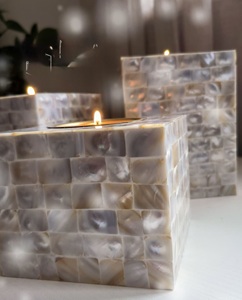 ILAHI's Handmade Mother of Pearl Inlay Eco-friendly Custom Printing <b>Tea</b> <b>Light</b> Holder Birthday & <b>Christmas</b> Gift - Product Image 2