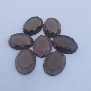 Cuarzo Ahumado Natural, Corte en Tableta, Forma Ovalada, Calibrado, Parte Posterior Plana, Gema para Joyería, Disponible en Todos los Tamaños - Product Image 5