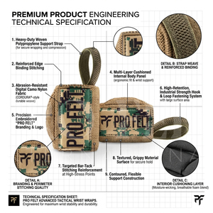 Custom Digital Camo Wrist Wraps Adjustable Weightlifting Support Straps Training Powerlifting <b>Fitness</b> High Performance Straps - Product Image 2