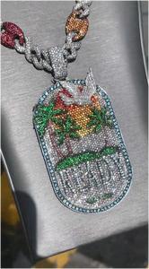 Nuevo Diseño de Colgantes Hip Hop para la Playa, Plata de Ley 925, Corte Brillante, Moissanita VVS, Personalizados, Dos Estilos, Colgante para Hombre - Product Image 3