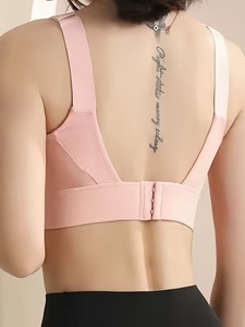 Nouvel Arrivage Soutien-gorge de Sport Femme Haute Qualité Respirant Logo Avant Fort Maintien Yoga Fitness Gym Col U Bretelles Réglables - Product Image 5