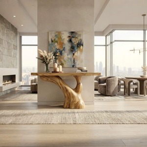Wooden Eco-Friendly Apartment Decor Natural Solid Wooden <b>Console</b> <b>Tables</b> With Unique Design wooden furniture Hotel Furniture - Product Image 4
