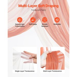 Kit di Fiori Artificiali per Arco Nuziale Arancione, Composizione Floreale Quadrata, Confezione da 4 Pezzi Inclusi 2 Drappeggi e 2 Decorazioni Sagomate - Product Image 3