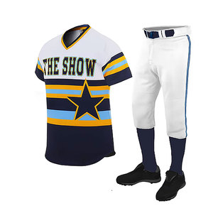 Uniforme de baseball personnalisé imprimé avec tissu respirant et tissu de haute qualité à meilleur prix et uniformes de baseball en gros - Product Image 1