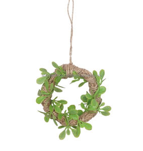 Adorno colgante de yute de Navidad de estilo bohemio respetuoso con el medio ambiente hecho a mano material natural personalizable fábrica al por mayor - Product Image 2