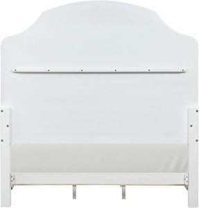 Cadre de lit en bois massif moderne côtier avec tête de lit de style à persiennes nécessite un sommier-Design de mobilier traditionnel - Product Image 5