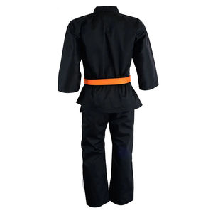 Kimono de Judo Negro con Detalles Rojos, Uniforme Unisex para Artes Marciales, Algodón Resistente de Secado Rápido 220g, Corte Holgado, Logotipo Personalizado en la Parte Delantera - Product Image 4