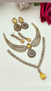 Oferta Combinada: Conjuntos de Collares AD de Calidad Premium con Acabado Mehendi, Perfectos para Fiestas, Bodas y Ocasiones Festivas, Estilo Minimalista - Product Image 3