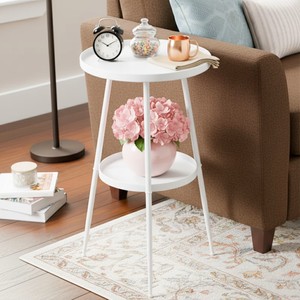 Linea METAL <b>SIDE</b> <b>TABLE</b> WITH WOOD TOP METAL PLANT STAND <b>TABLE</b> FLOWER STAND WITH <b>TABLE</b> TOP <b>SMALL</b> <b>SIDE</b> <b>TABLE</b> METAL - Product Image 3
