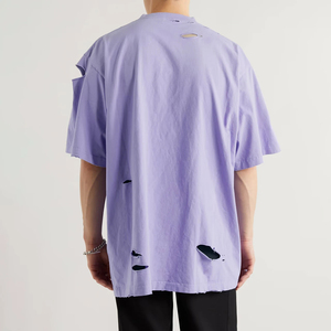 เสื้อยืดผู้ชายแบบดิสเทรส ปรับแต่งได้ ผลิตจากผ้าฝ้าย 100% สไตล์สตรีทแวร์ รับสั่งพิมพ์ลาย มีทุกสี ระบายอากาศได้ดี - Product Image 5