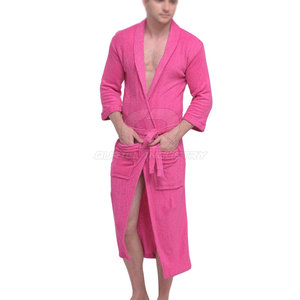 Peignoir Homme en Coton Doux et Respirant à Manches Longues, Style Décontracté, avec Poches – Idéal pour la Maison, l'Hôtel, le Spa, la Douche et le Quotidien – Vente Chaude, Haute Qualité - Product Image 2