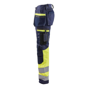 Hi-Vis Reflective Safety <b>Work</b> Trousers Durable Construction <b>Cargo</b> Pocket Working <b>Pants</b> for Industrial Workwear Use - Product Image 3