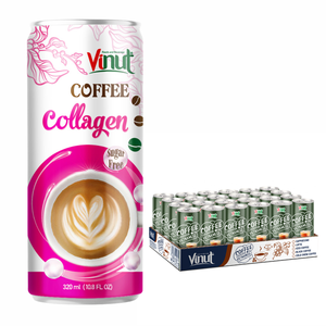 กาแฟคอลลาเจนพรีเมียม อาราบิก้า โรบัสต้า กระป๋องอะลูมิเนียม 320 มล. รสช็อกโกแลต ปราศจากน้ำตาล พร้อมดื่ม รับผลิตแบรนด์ส่วนตัว OEM ODM VINUT - Product Image 1