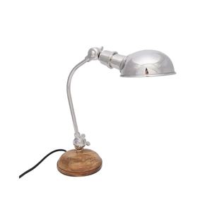 Lámpara de Mesa Decorativa para Estudio con Base de Madera, Fácil de Transportar, Ligera, de Metal Pulido Espejo, Decoración para el Hogar - Product Image 1