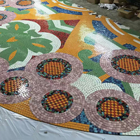 Mosaïque de carreaux de style Art déco moderne, motif classique, médaillon, panneaux muraux, décoration artisanale