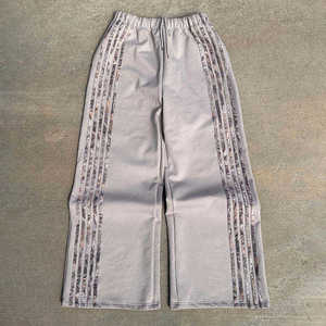 Pantalon de jogging ample et décontracté sur mesure pour homme, avec bande latérale tricotée, coupe ample, jambe large, séchage rapide, écologique, hiver - Product Image 2