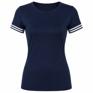 T-shirt oversize pour femme, couleur rose clair, col rond, manches courtes, séchage rapide, léger, doux et confortable - Product Image 3