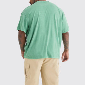 Service OEM de haute qualité, vente en gros de t-shirts personnalisés pour hommes avec impression en relief, t-shirts en coton à manches courtes avec impression en relief - Product Image 3