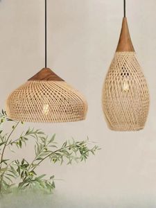Lámpara Colgante de Ratán Hecha a Mano, Tamaño Personalizado, Lámpara Colgante de Mimbre Natural para Decoración del Hogar, Soluciones de Iluminación Interior - Product Image 2