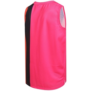 Camiseta de Baloncesto Unisex Rosa, Negra y Naranja, sin Mangas, Cuello Redondo, Malla de Poliéster, Ropa Deportiva para Adultos, Transpirable, para Todas las Temporadas - Product Image 2