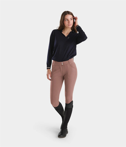 Culottes d'équitation professionnelles pour femmes OEM, coupe décontractée, douces, respirantes, durables, avec grip intégral. - Product Image 5