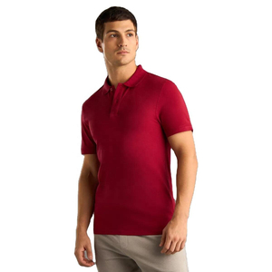 Men's Short Sleeve Solid Color Knitted <b>Polo</b> <b>Shirt</b> Regular Fit Casual <b>Red</b> - Product Image 3