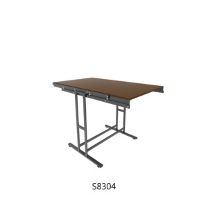 Escritorio Convertible Inteligente y Estantería 3 en 1, Mueble Plegable de Metal y Madera - Product Image 3