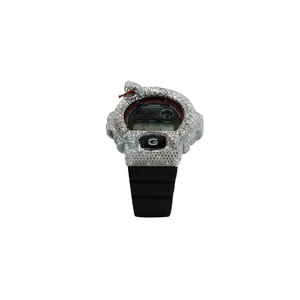 Moissanite Diamond <b>Watches</b> Half Iced Out And Black Rubber Band DOPE JEWELLS Timeless Pieces Art-round <b>Case</b> for Fashion - Product Image 2