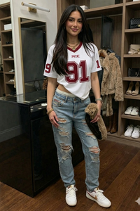 Women Leopard Print Crop <b>Top</b> Rhinestone <b>Mesh</b> Sportswear Custom Diamonds Uniform Bling American Football Jersey Y2k Sports <b>Top</b> - Product Image 4