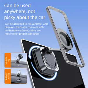 Soporte Magnético de Metal con Ventosa de Silicona de 360° de Rotación, Montaje en un Segundo °   Soporte Giratorio para Teléfono Móvil para Ventana, Tablero y Consola del Automóvil - Product Image 3