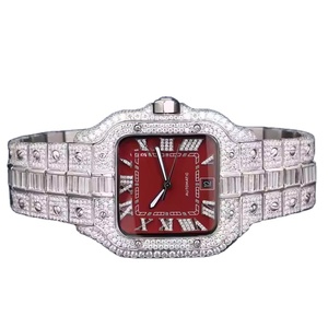 Calidad de exportación de lujo clásico moda Moissanite reloj hecho a mano personalizado colores cuarzo banda de acero inoxidable MOVIMIENTO automático - Product Image 1