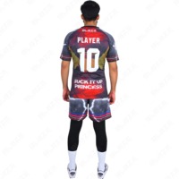 Ensemble de maillot de football sublimé Blaze pour homme, imprimé crâne, respirant, coupe athlétique, manches courtes, uniforme adulte toutes saisons