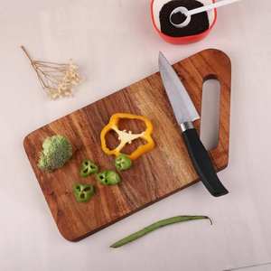 Grande planche à découper rectangulaire en bois |   Planche à découper robuste pour la préparation alimentaire en cuisine professionnelle - Product Image 1