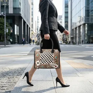 Genuine Leather Shoulder Bag Women <b>Handbag</b> Zipper Purse Portable Daily Travel Bag Luxurious Look - Product Image 4