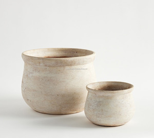 Pot de jardinière en terre cuite vieilli rustique argile extérieure pour fleurs maison ou jardin en lavande Style ferme sculpté à la main Durable - Product Image 6