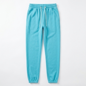 Pantalones Deportivos Ecológicos de Algodón para Mujer, Corte Holgado, Cintura Alta, con Cordón Ajustable, Color Sólido - Product Image 1