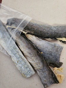 หนังปลาอบแห้งพรีเมียม ขายส่งจำนวนมาก ขนมสุนัข / หนังปลาบาซาและปลาแซลมอนอบแห้ง รูปทรงลูกเต๋ากรุบกรอบและเกลียว - Product Image 5