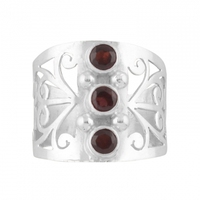 Bague en argent sterling avec pierre précieuse grenat rouge, sertie en clos, style éternité, bijoux fins indiens pour femme, vente en gros