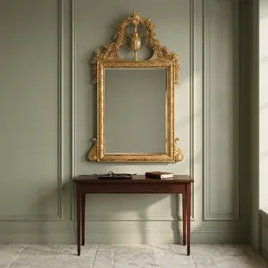 Luxury <b>Gold</b> Ornate Wall <b>Mirror</b> with Carved Floral Frame Decorative Bedroom Living Room Hallway Vanity <b>Mirror</b> Decor - Product Image 3