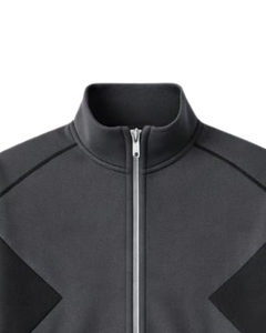 Manufacturer Custom Men Charcoal Grey Contrast Panel Tracksuit Set Full Zip Jacket & <b>Jogger</b> Pants Custom Manufacturer Sportswear - Product Image 2