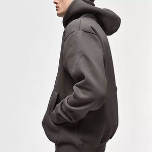 Custom <b>Zip</b> Up Men Hoodie Premium Fleece Cotton Full Zipper Casual Streetwear Private Label Wholesale Manufacturer - Product Image 2